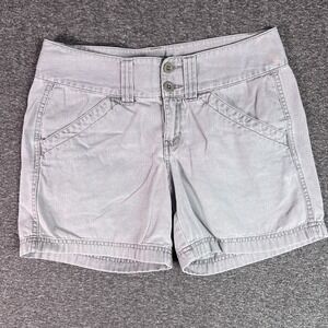 North Face Shorts Womens Sz M Gray Chino Hiking‎ Outdoors Pockets, Fits 30.5x5.5